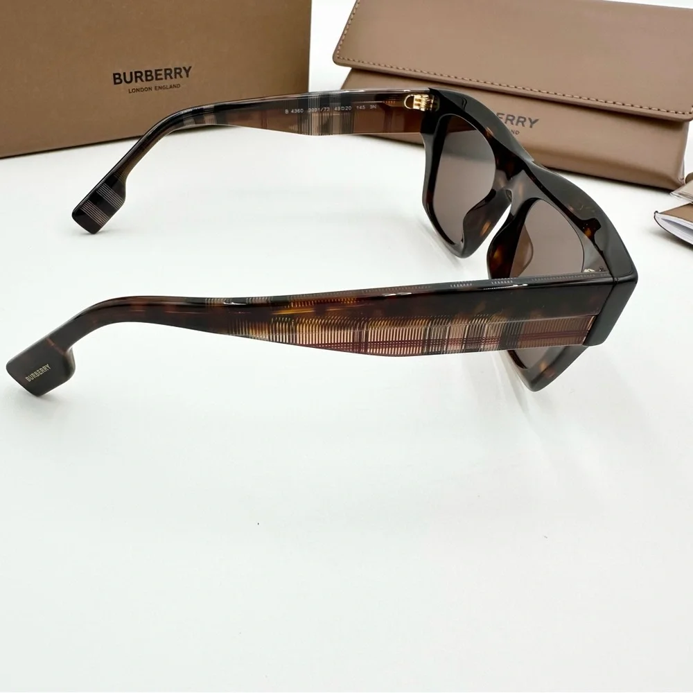 SOLD NEW Burberry Nova Check Havana Sunglasses - Picture 4 of 7